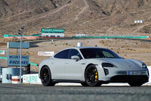 The 2022 Porsche Taycan GTS at Willow Springs International Raceway